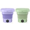 1Pc Portable Washing Machine Foldable Laundry Machine With Detachable Drain Basket 3 Modes Electric Clothes Washer For Underwear Socks Towels Baby Clothes